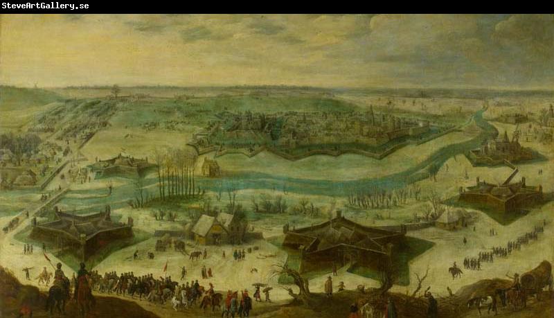 Peter Snayers A siege of a city, thought to be the siege of Gulik by the Spanish under the command of Hendrik van den Bergh, 5 September 1621-3 February 1622.